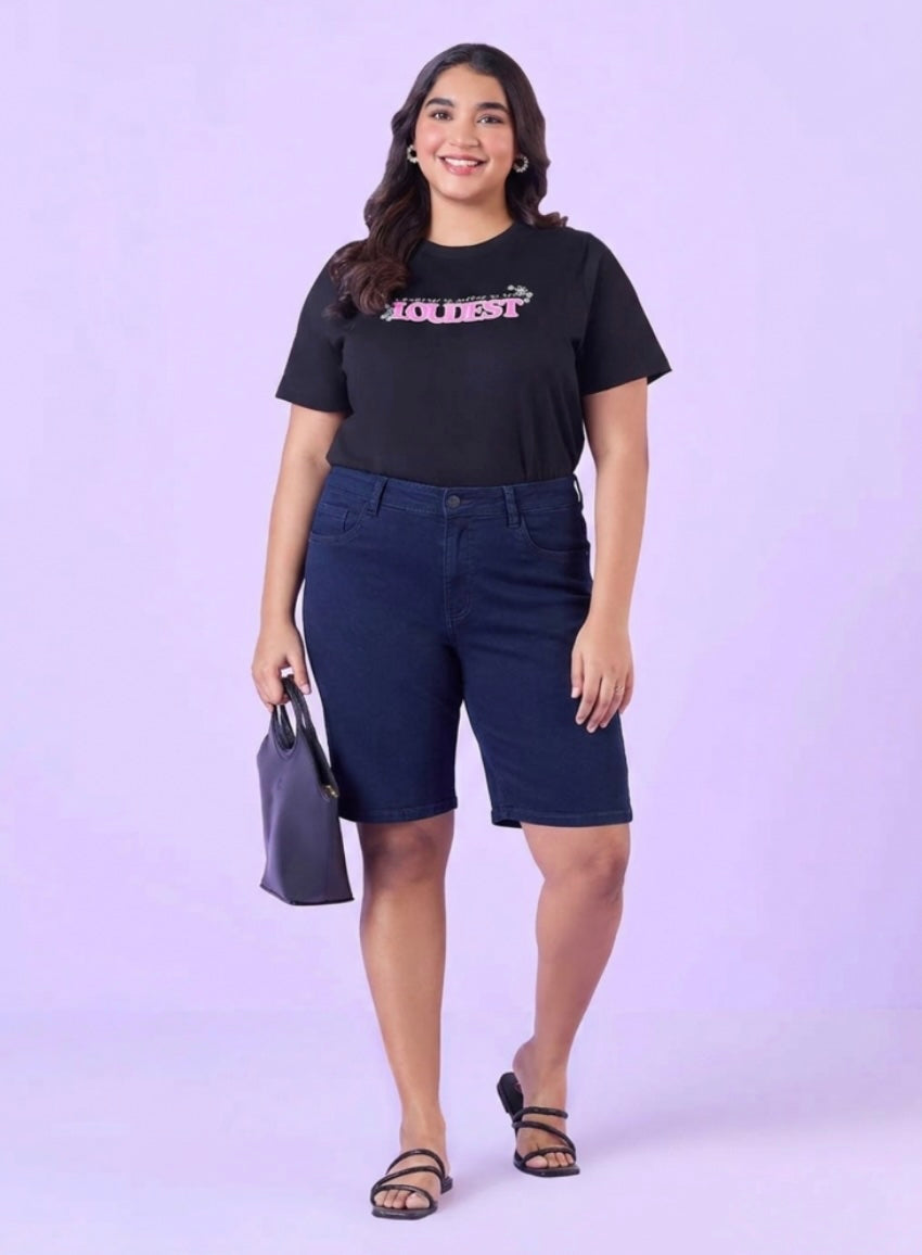 Denim Stretch Shorts | XL-7XL