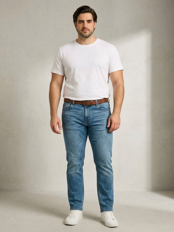 Plus size Men  Zach Fit Dark Wash Stretch Jeans | XL-7XL