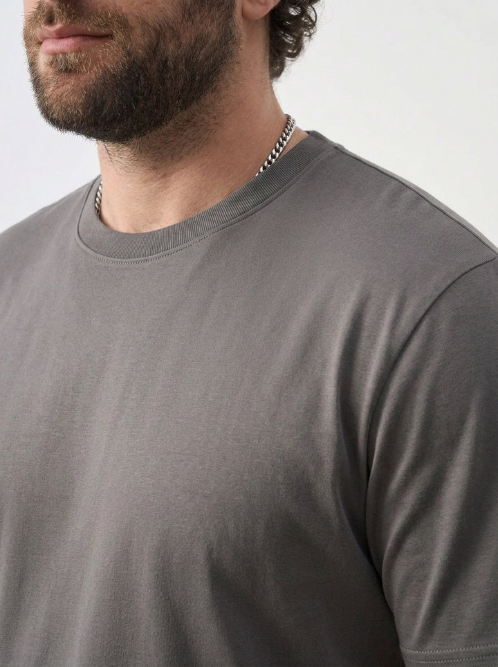 PLUS SIZE MERCERIZED COTTON T-SHIRT FOR MEN | XL-7XL