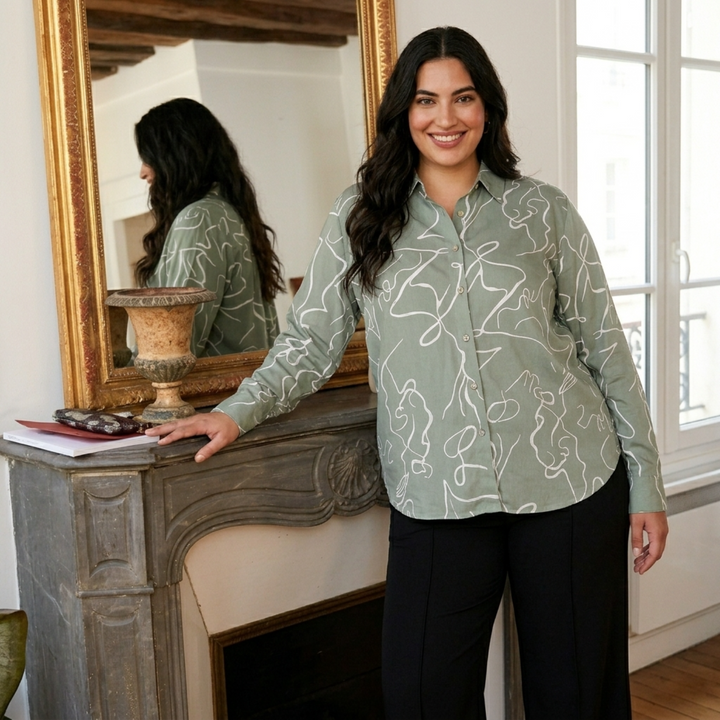 PLUS SIZE WOMEN’S PRINTED SHIRT | XL-7XL
