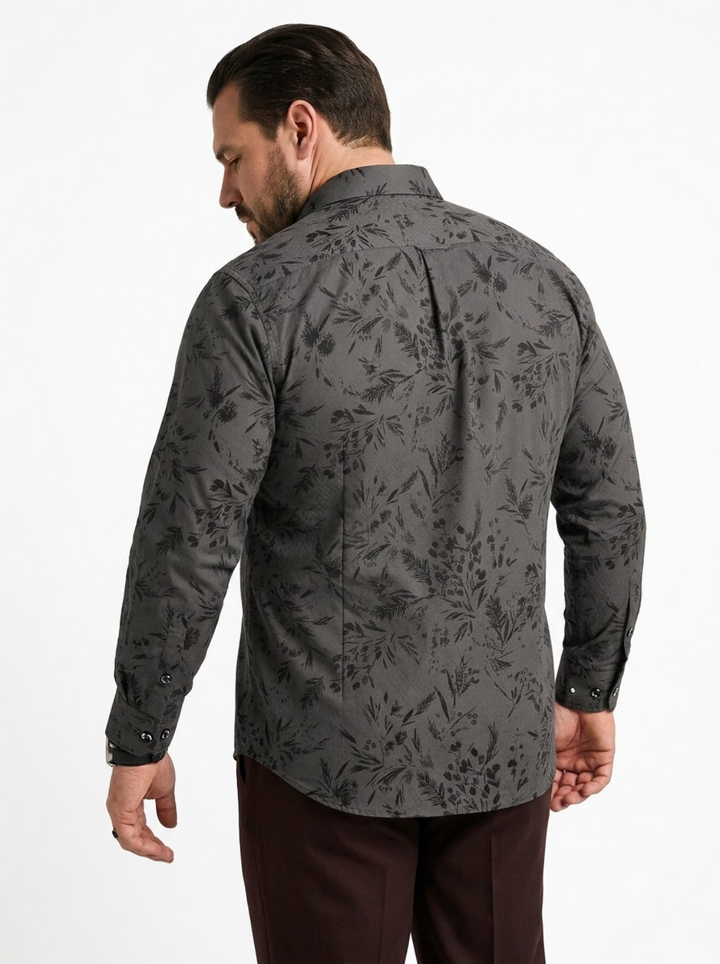 PLUS SIZE DOBBY PRINTED SHIRT FOR MEN | XL-7XL