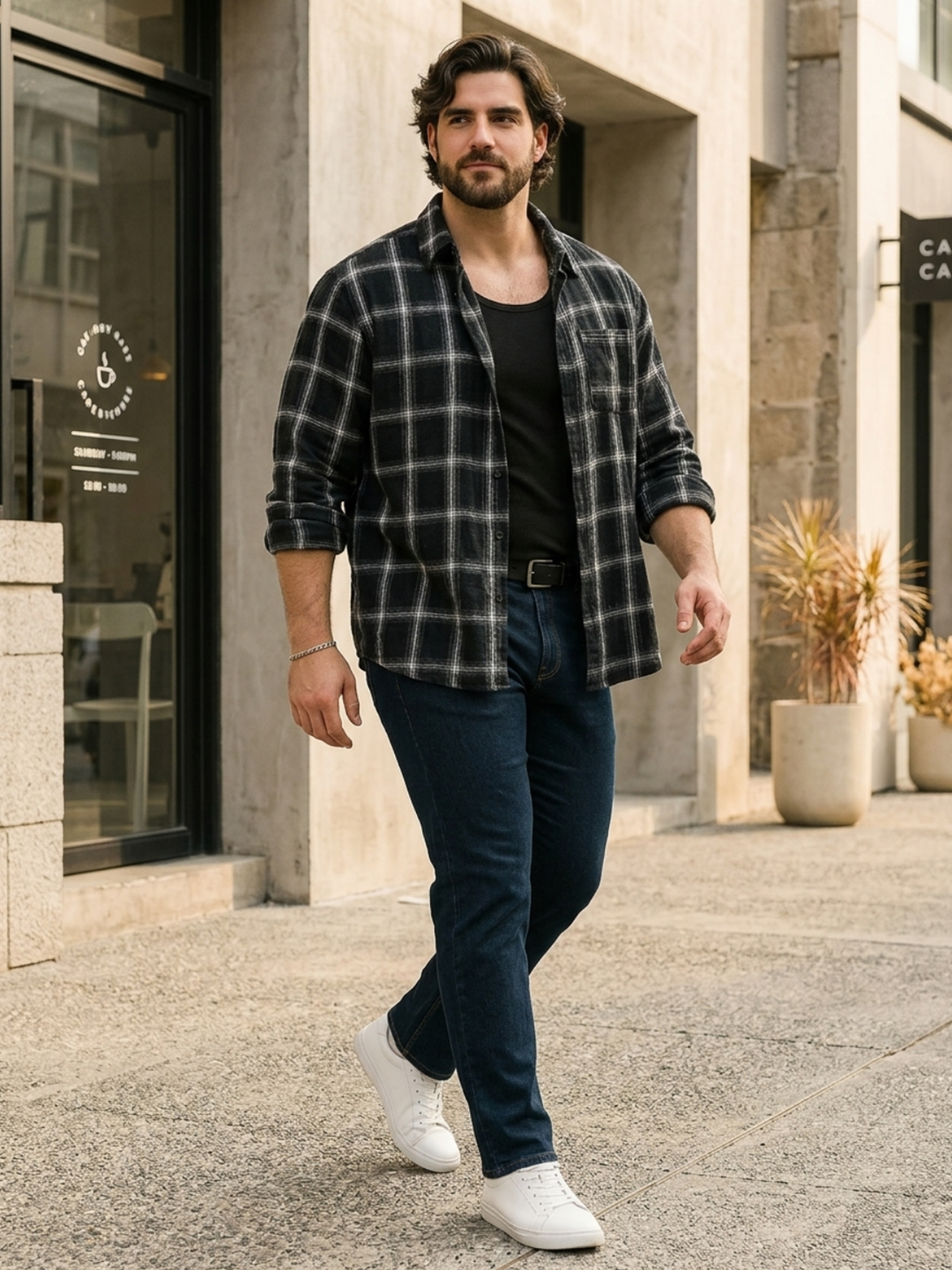 PLUS SIZE MEN CHECK SHIRT| XL-7XL
