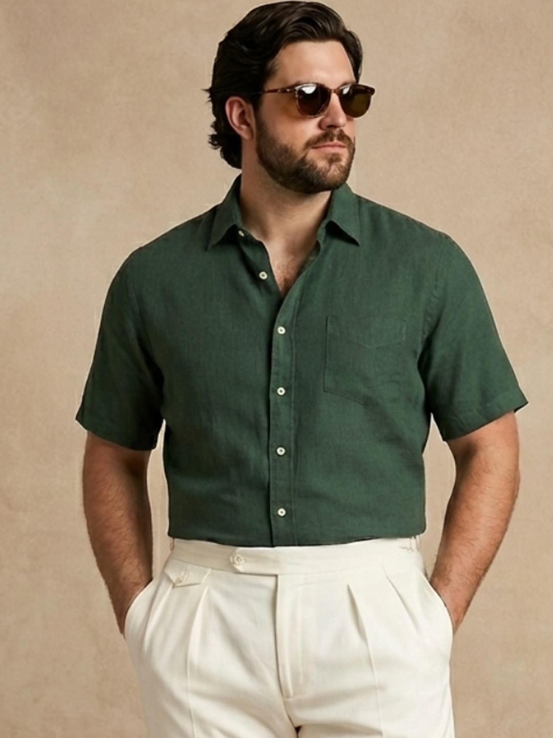 PLUS SIZE MEN SOLID SHIRT| XL-7XL