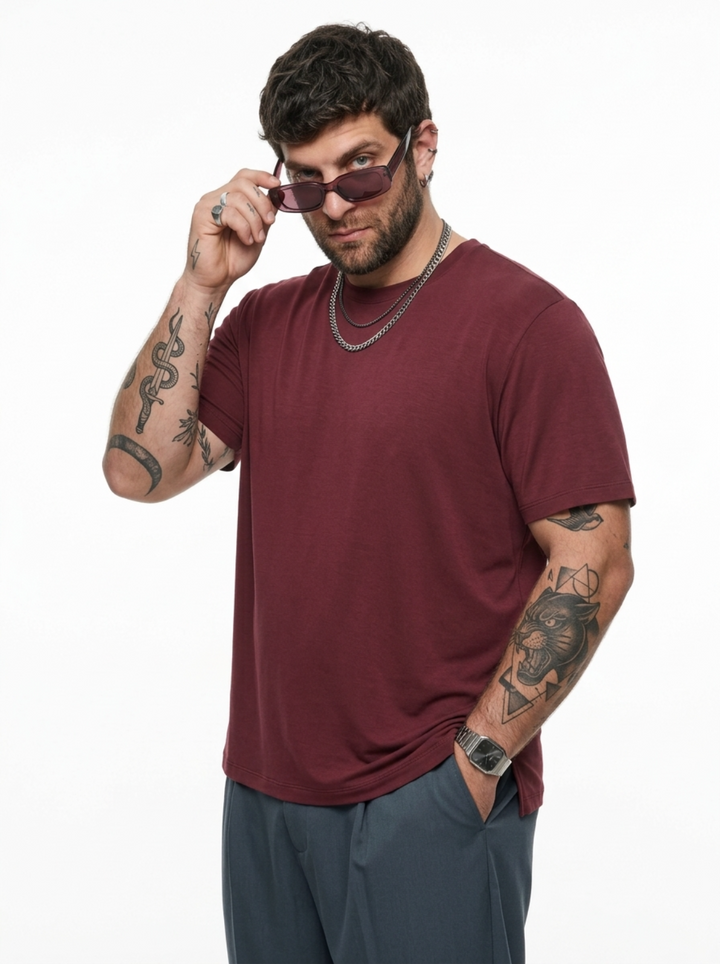 PLUS SIZE BAMBOO COTTON LYCRA T-SHIRT FOR MEN | XL-7XL