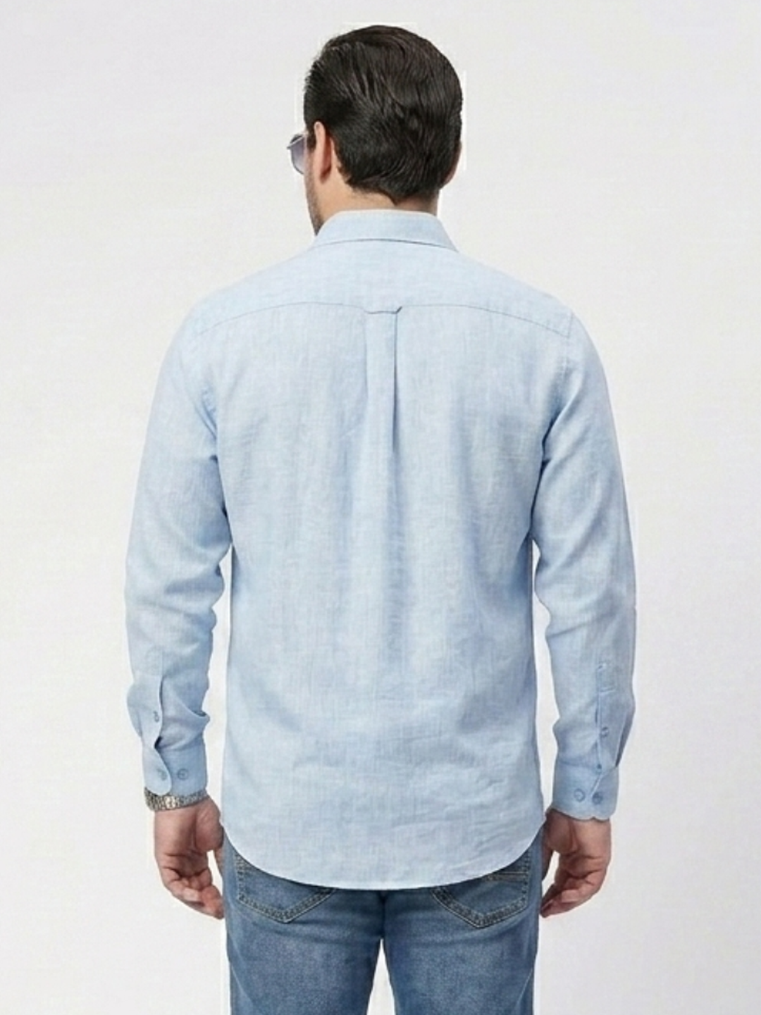 PLUS SIZE SOLID COTTON LINEN SHIRT | XL-7XL