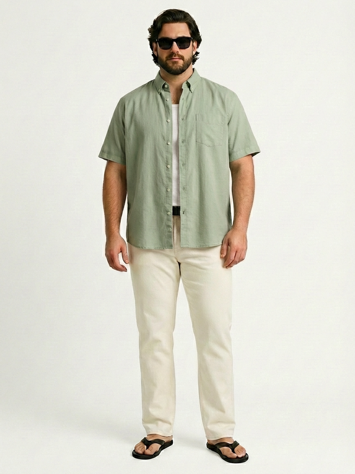 PLUS SIZE MEN SOLID SHIRT| XL-7XL