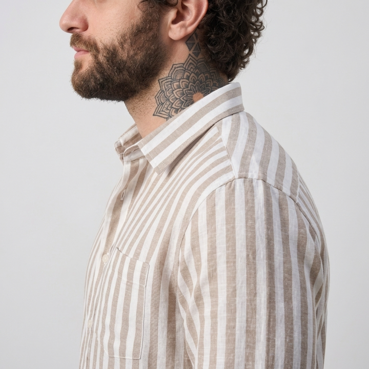 PLUS SIZE MEN’S STRIPE SHIRT | XL-7XL
