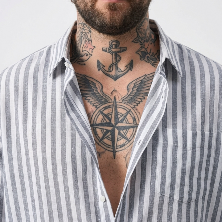 PLUS SIZE MEN’S STRIPE SHIRT | XL-7XL
