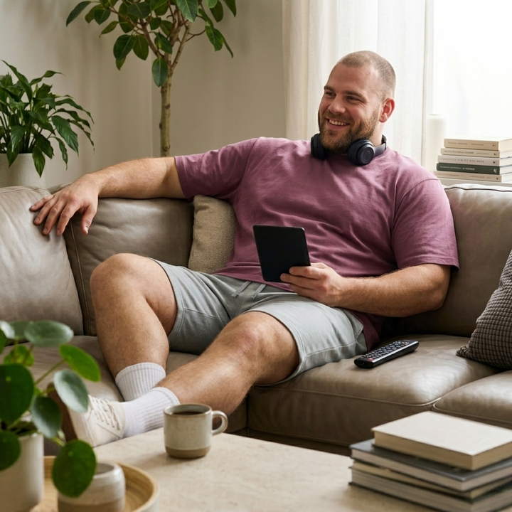 PLUS SIZE MEN KNIT LOUNGE SHORTS | XL-7XL