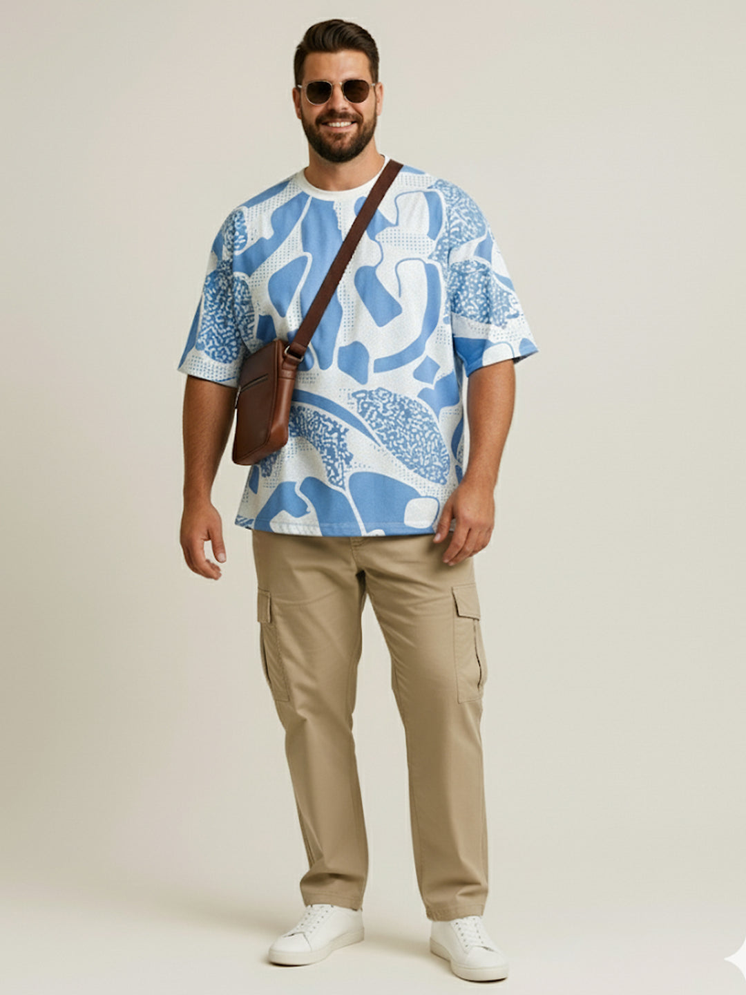 PLUS SIZE  PRINTED HANGOUT T-SHIRT FOR MEN | XL-7XL