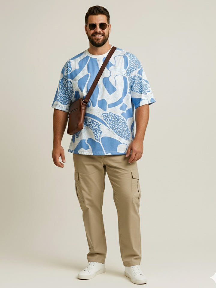 PLUS SIZE  PRINTED HANGOUT T-SHIRT FOR MEN | XL-7XL