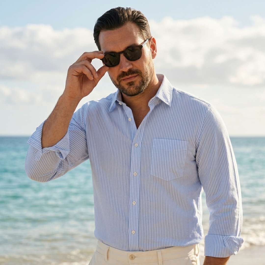 PLUS SIZE MEN’S STRIPE SHIRT | XL-7XL