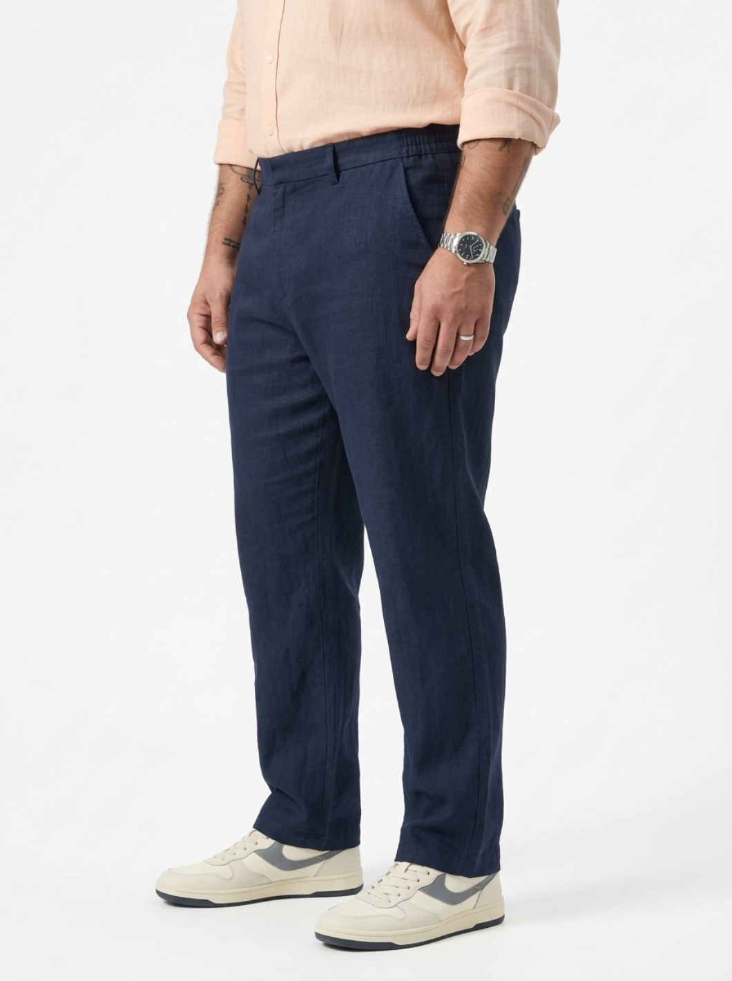 PLUS SIZE MEN’S LINEN PULLON PANT | XL-7XL