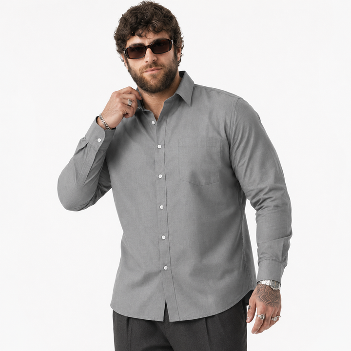 PLUS SIZE SOLID SHIRT FOR MEN | XL-7XL