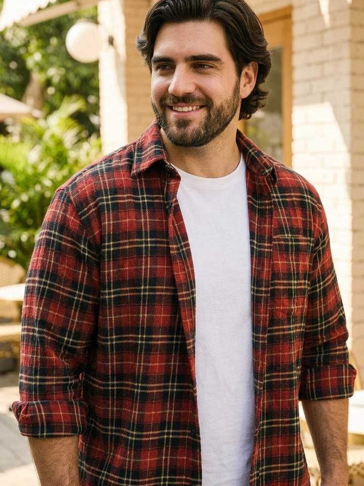 PLUS SIZE MEN CHECK SHIRT| XL-7XL