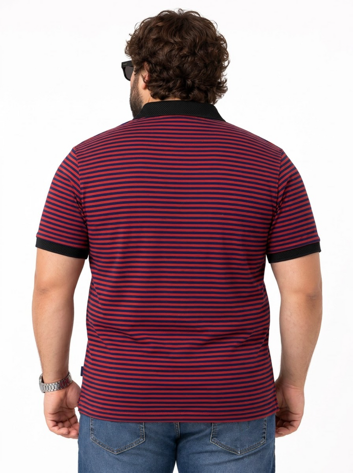 PLUS SIZE MEN STRIPER POLO | XL-7XL