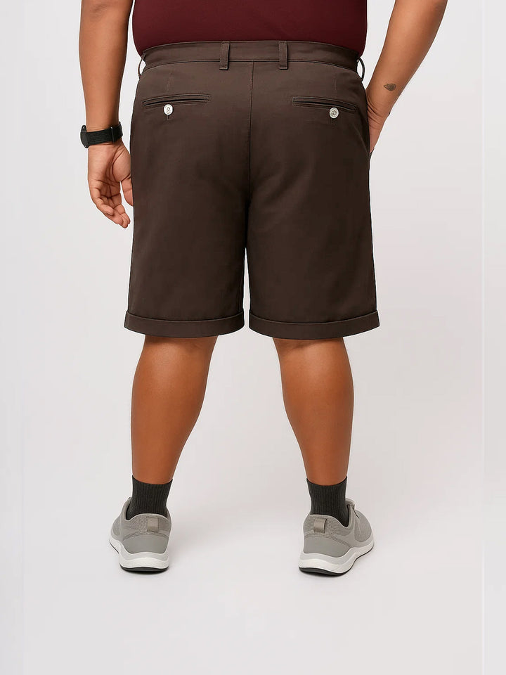 PLUS SIZE SOLID TWILL HOLIDAY CITY SHORTS FOR MEN | XL-7XL