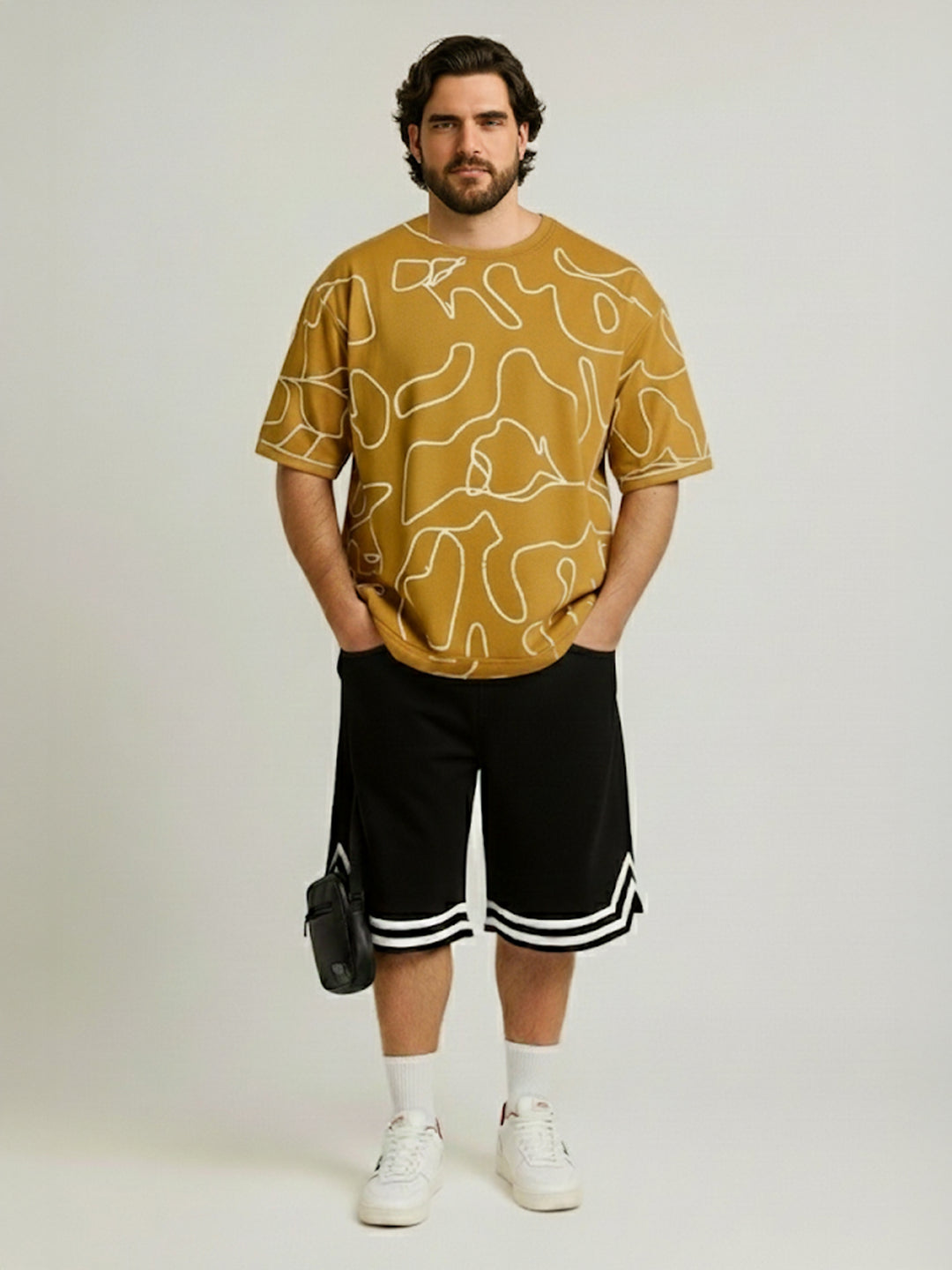 PLUS SIZE  PRINTED HANGOUT T-SHIRT FOR MEN | XL-7XL
