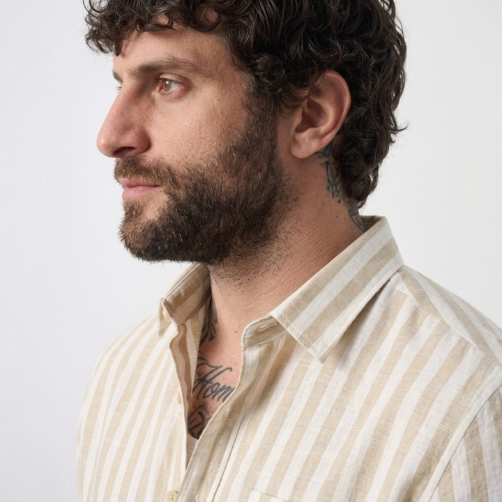 PLUS SIZE MEN’S STRIPE SHIRT | XL-7XL
