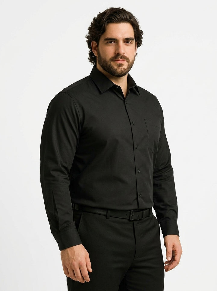 PLUS SIZE SOLID GIZASHIRT FOR MEN | XL-7XL