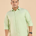Plus Size Giza Oxford Structure Solid Shirt | XL-7XL