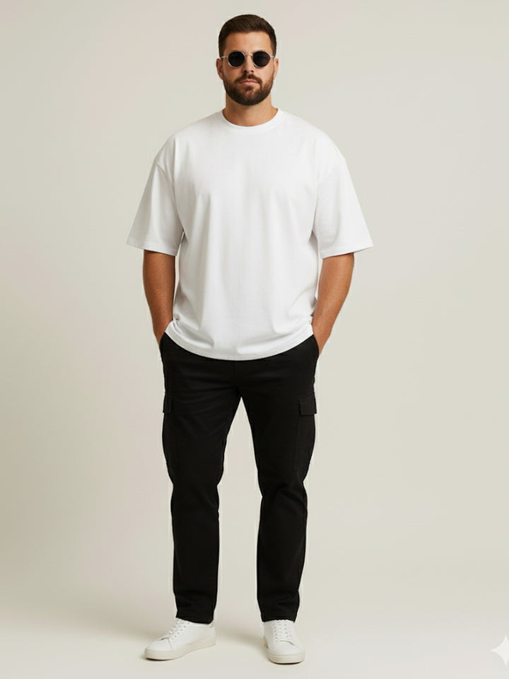 PLUS SIZE RED LABEL COTTON LYCRA LOOSE FIT T-SHIRT FOR MEN | XL-7XL