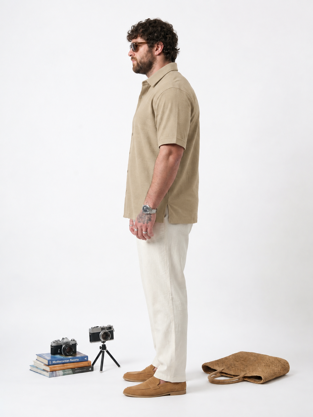 PLUS SIZE RESORT JACQURD SHIRT FOR MEN | XL-7XL