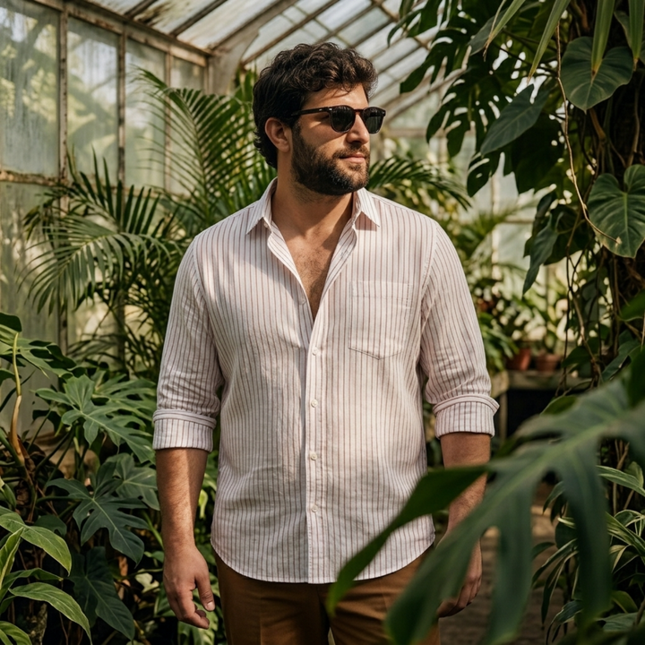 PLUS SIZE MEN’S STRIPE SHIRT | XL-7XL