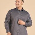 Plus Size Timeless Polka Print Stretch Satin Shirt | XL-7XL