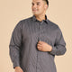 Plus Size Timeless Polka Print Stretch Satin Shirt | XL-7XL