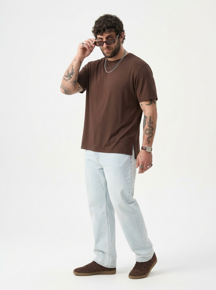 PLUS SIZE BAMBOO COTTON LYCRA T-SHIRT FOR MEN | XL-7XL