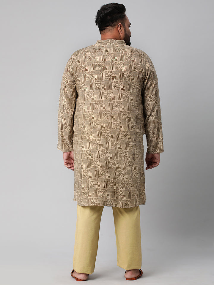 Plus Size Trendy Tribal Print Kurta | XL-7XL