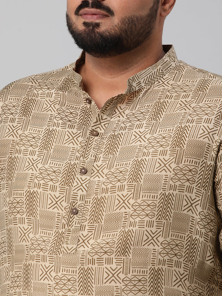 Plus Size Trendy Tribal Print Kurta | XL-7XL