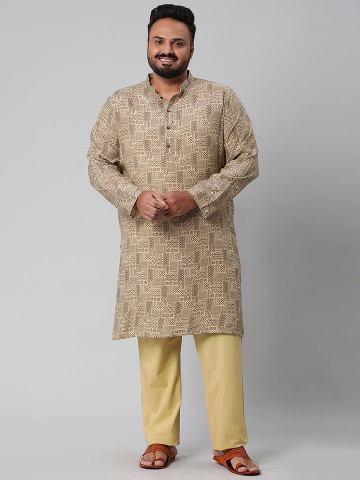 Plus Size Trendy Tribal Print Kurta | XL-7XL