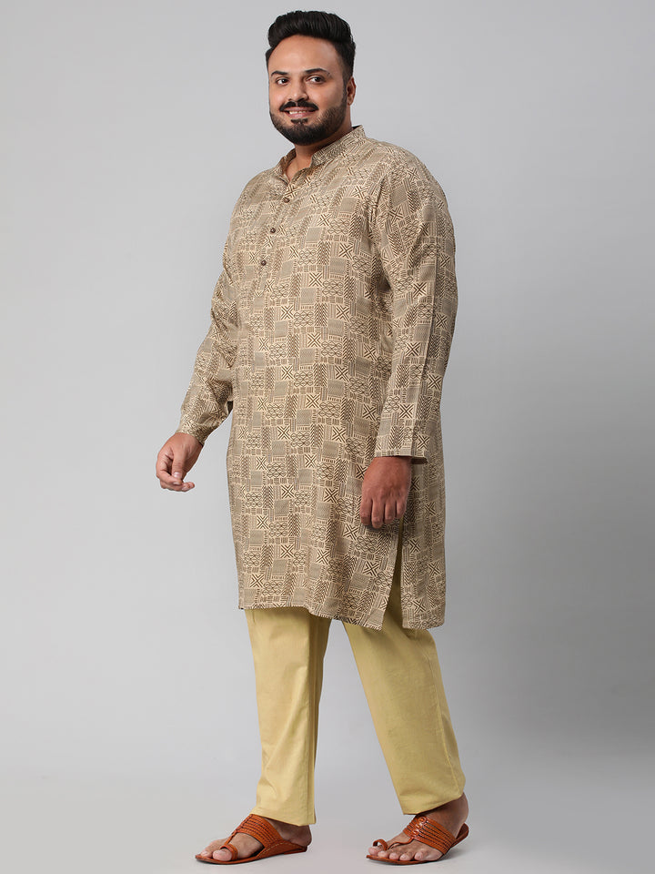 Plus Size Trendy Tribal Print Kurta | XL-7XL