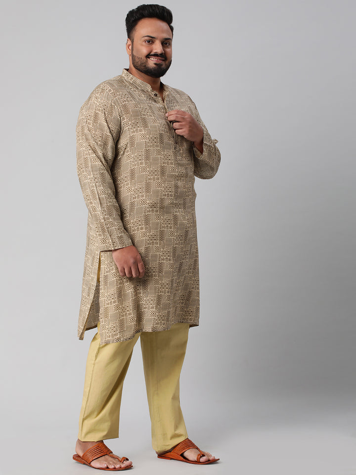 Plus Size Trendy Tribal Print Kurta | XL-7XL