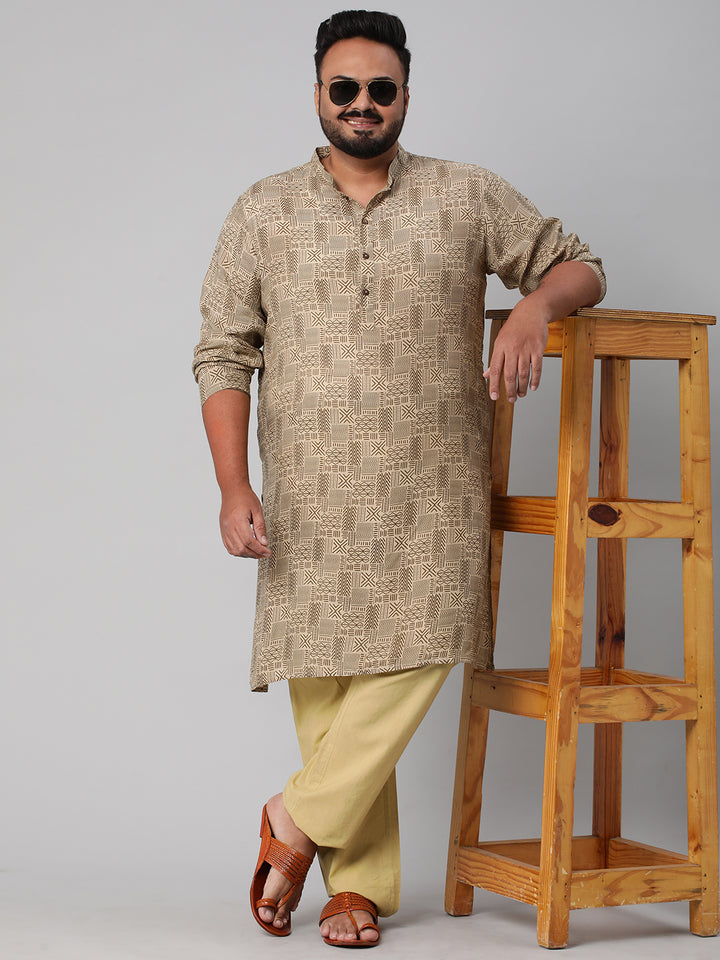 Plus Size Trendy Tribal Print Kurta | XL-7XL