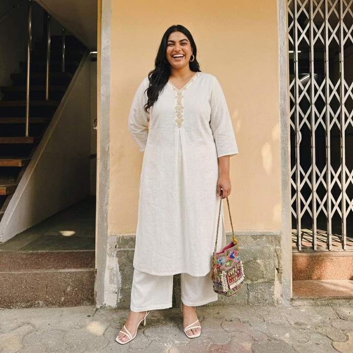 PLUS SIZE WOMEN’S SOLID ETHNIC KURTA | XL-7XL