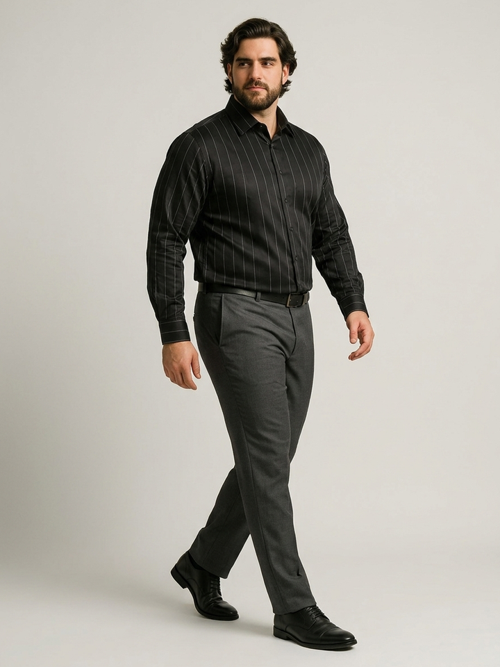 PLUS SIZE MEN STRIPE -SHIRT| XL-7XL