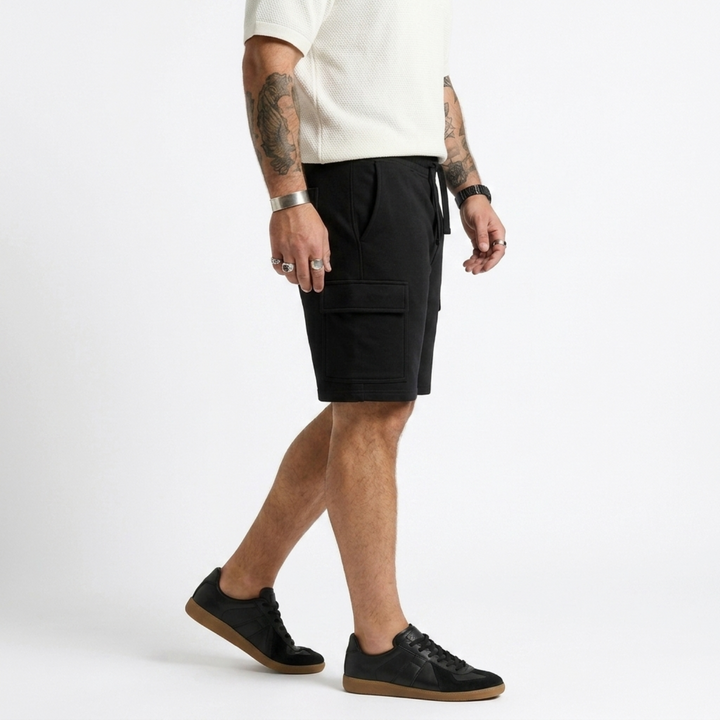 PLUS SIZE MEN’S KNIT CARGO LOUNGE SHORT | XL-7XL
