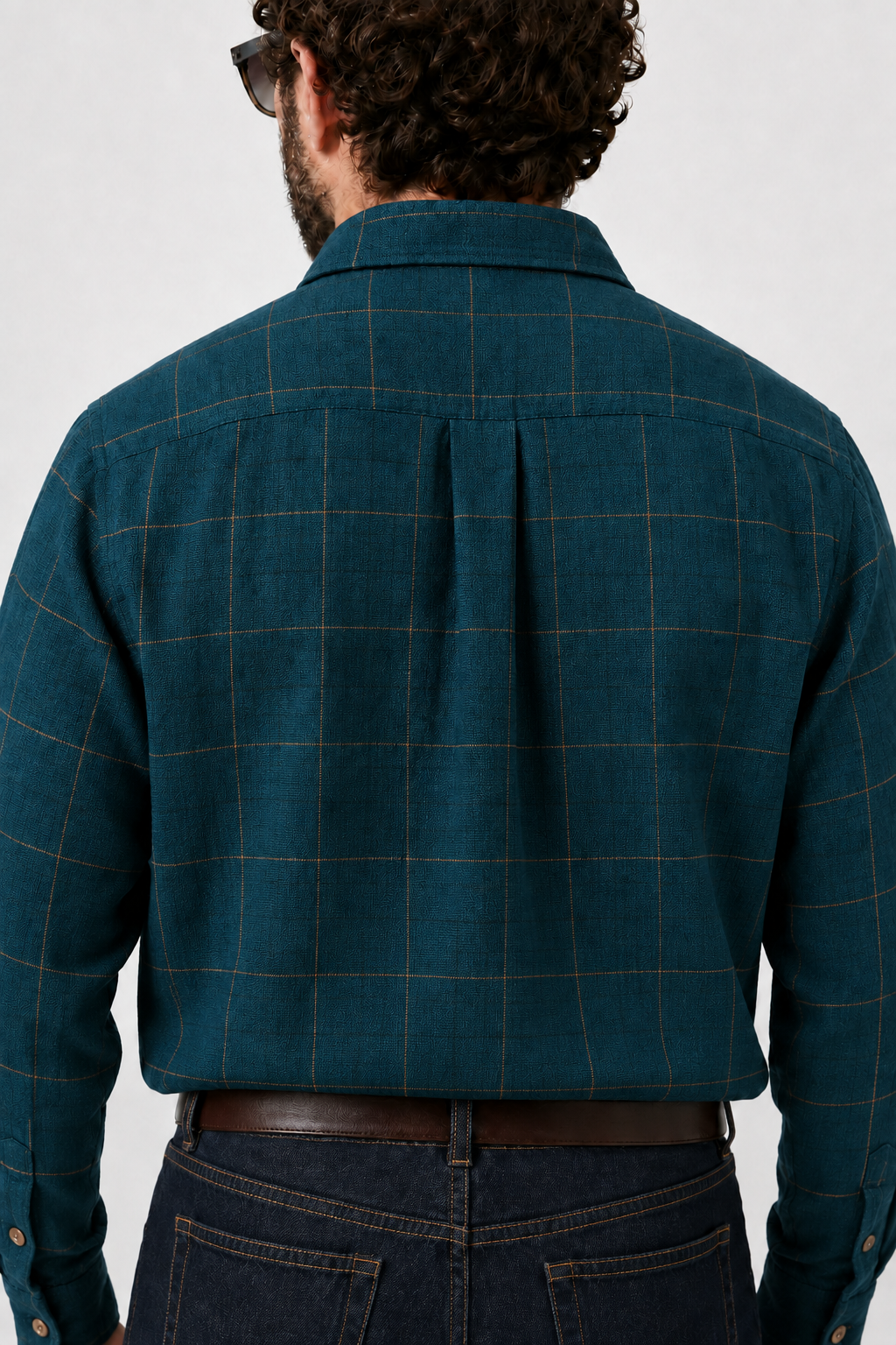 PLUS SIZE LINEN CHECK SHIRT FOR MEN | XL-7XL