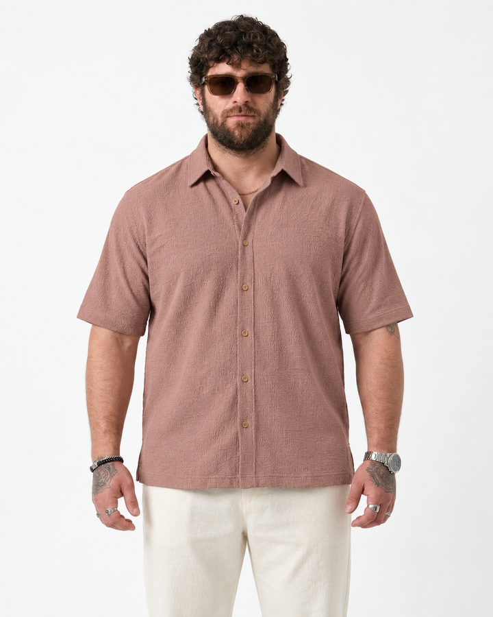 PLUS SIZE RESORT JACQUARD SHIRT FOR MEN | XL-7XL