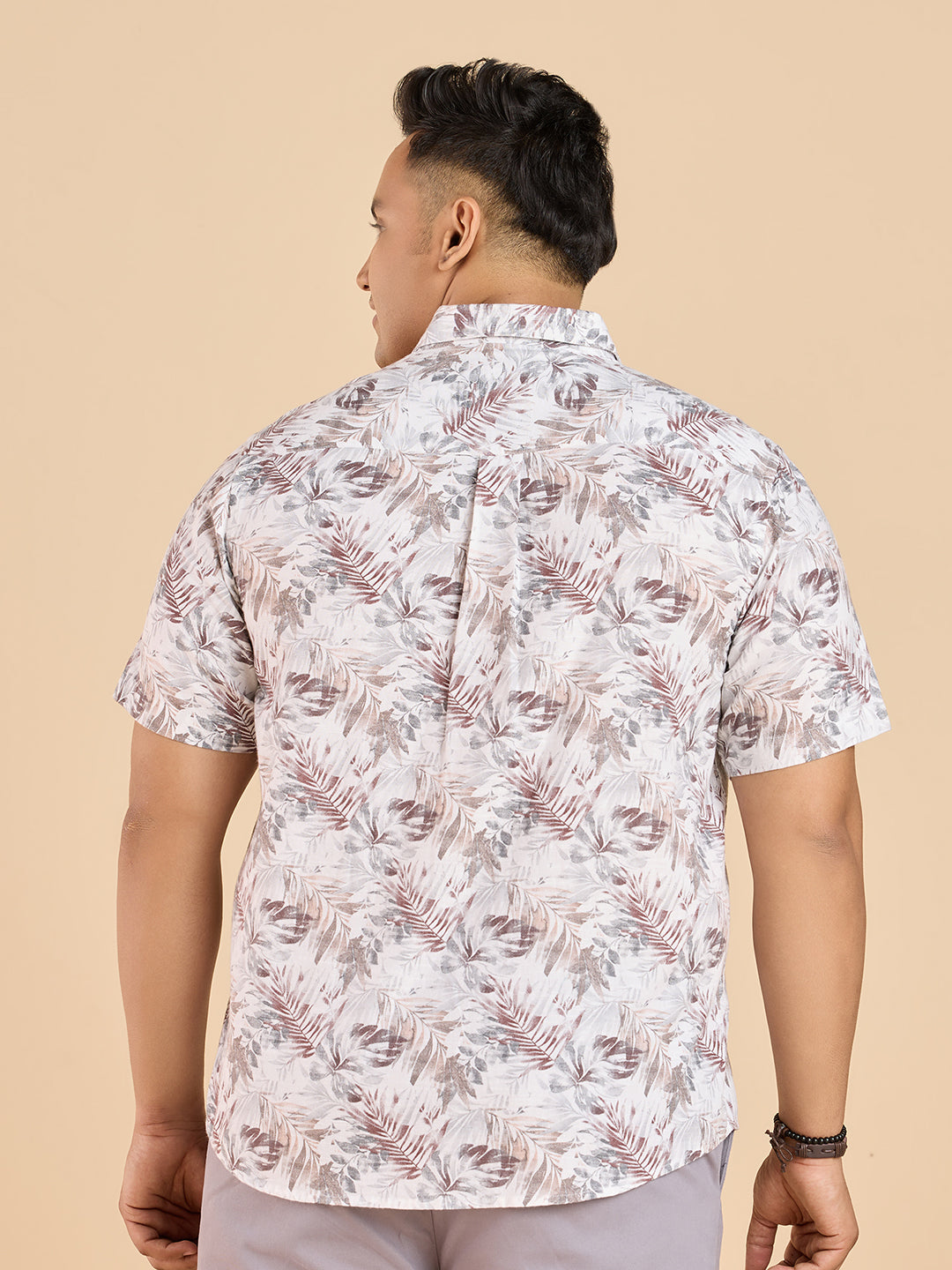 Tropic Whisper Print Breezy Half Sleeve Shirt