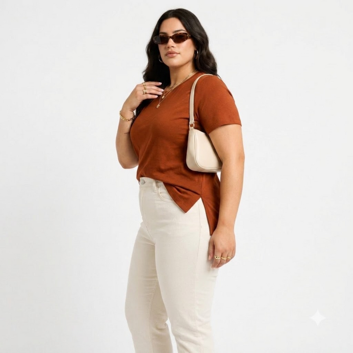 PLUS SIZE WOMEN’S SOLID TSHIRT | XL-7XL