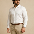 PLUS SIZE SOLID SATIN SHIRT FOR MEN | XL-7XL
