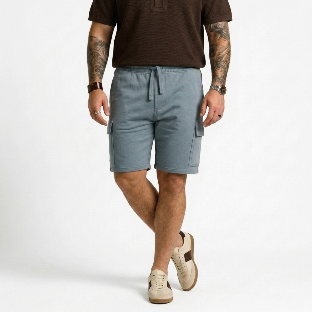 PLUS SIZE MEN’S KNIT CARGO LOUNGE SHORT | XL-7XL