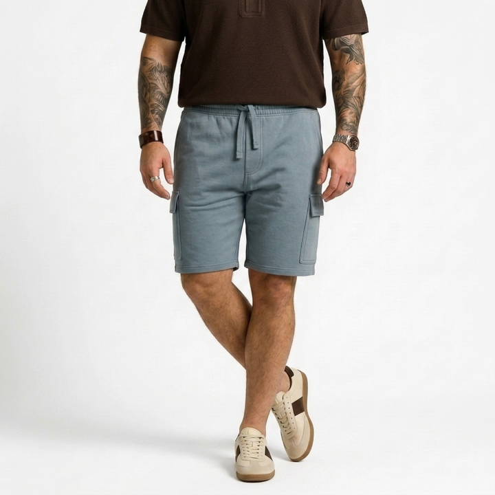 PLUS SIZE MEN’S KNIT CARGO LOUNGE SHORT | XL-7XL