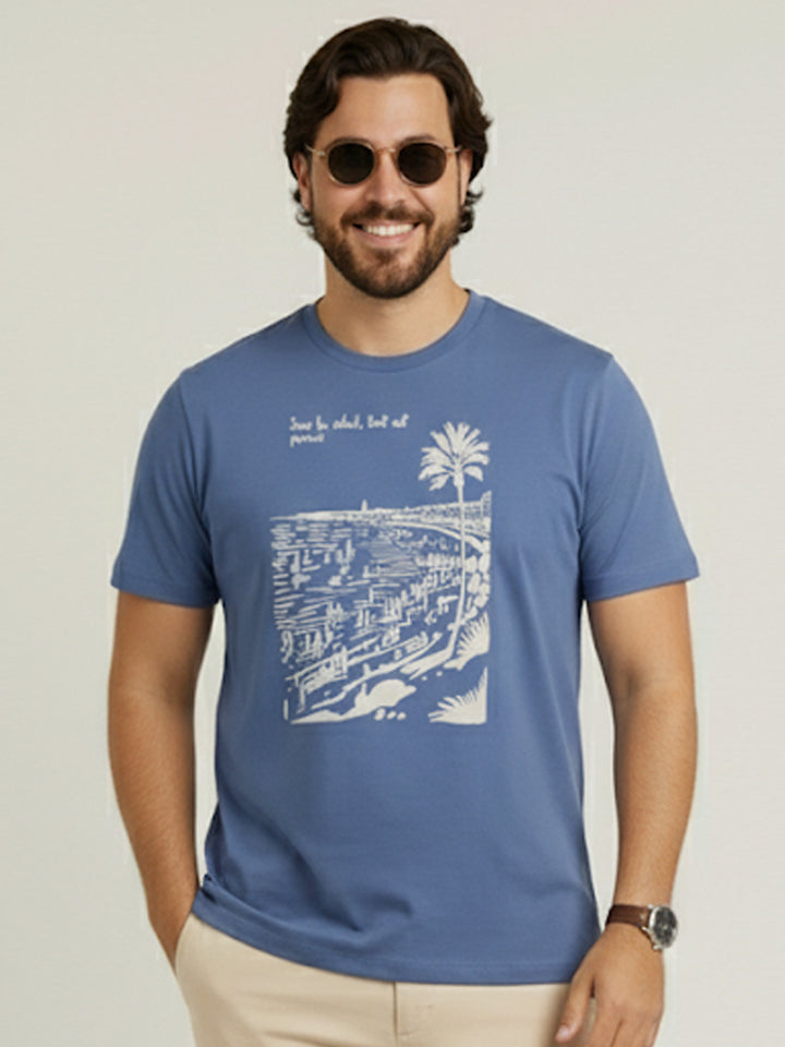 PLUS SIZE SAINT TROPEZ HOLIDAY T-SHIRT FOR MEN | XL-7XL