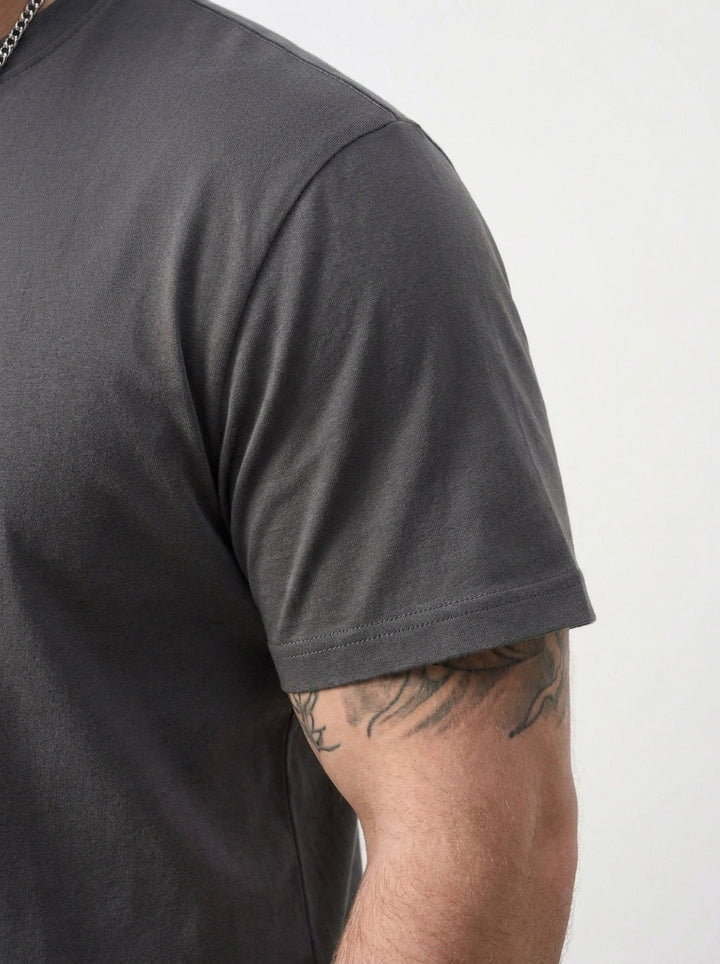 PLUS SIZE MERCERIZED COTTON T-SHIRT FOR MEN | XL-7XL