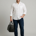 PLUS SIZE MEN SOLID LINEN SHIRT| XL-7XL